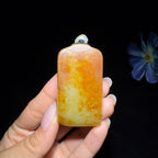收藏级和田玉籽料平安无事牌（60.9g）