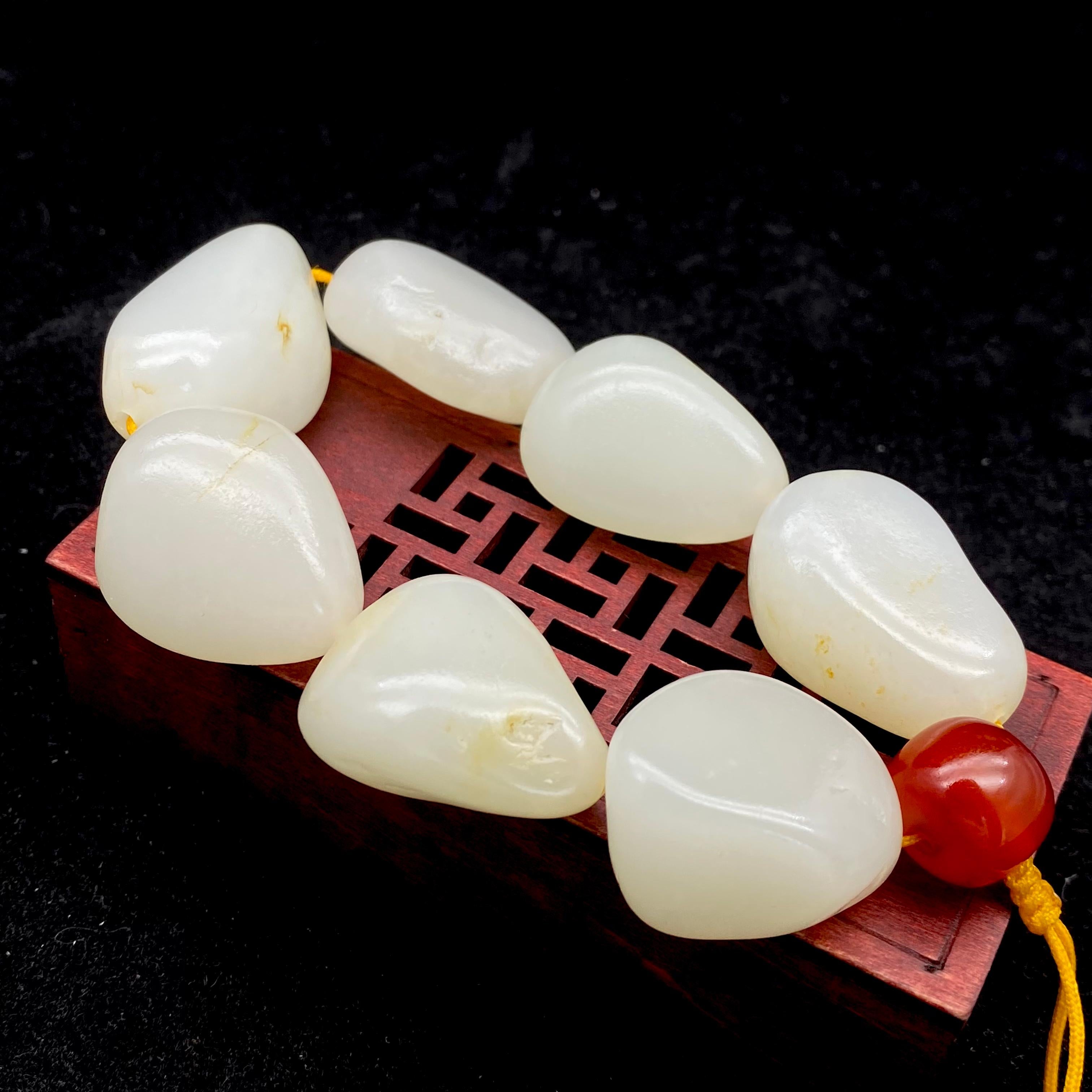 和田玉白玉【精品手串】（118.6g）