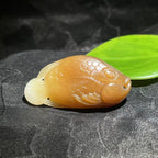 和田玉糖羊脂白玉鱼吊坠