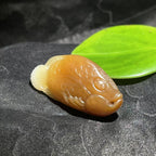 和田玉糖羊脂白玉鱼吊坠