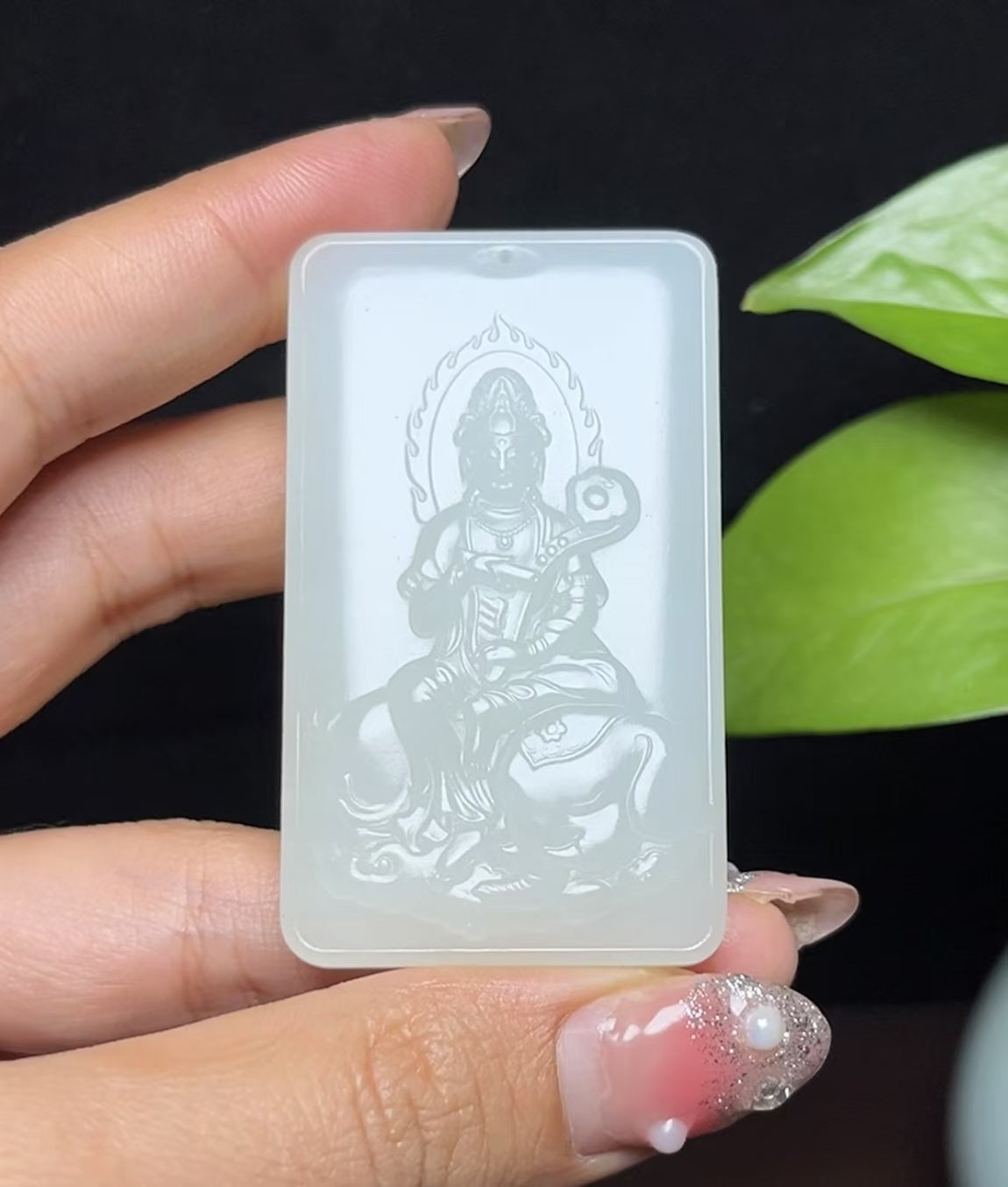 和田羊脂玉普贤菩萨