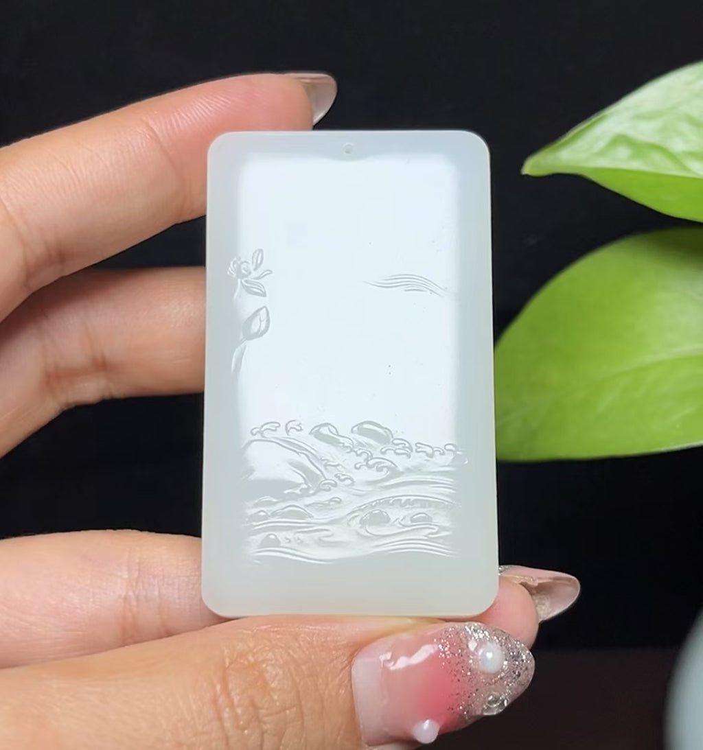 和田羊脂玉普贤菩萨