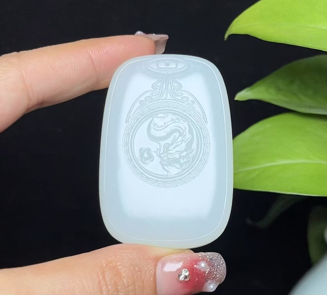 和田羊脂玉生肖龙牌