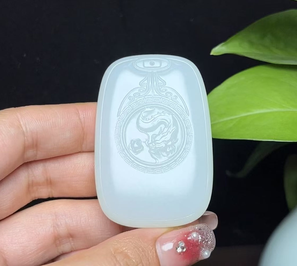 和田羊脂玉生肖龙牌