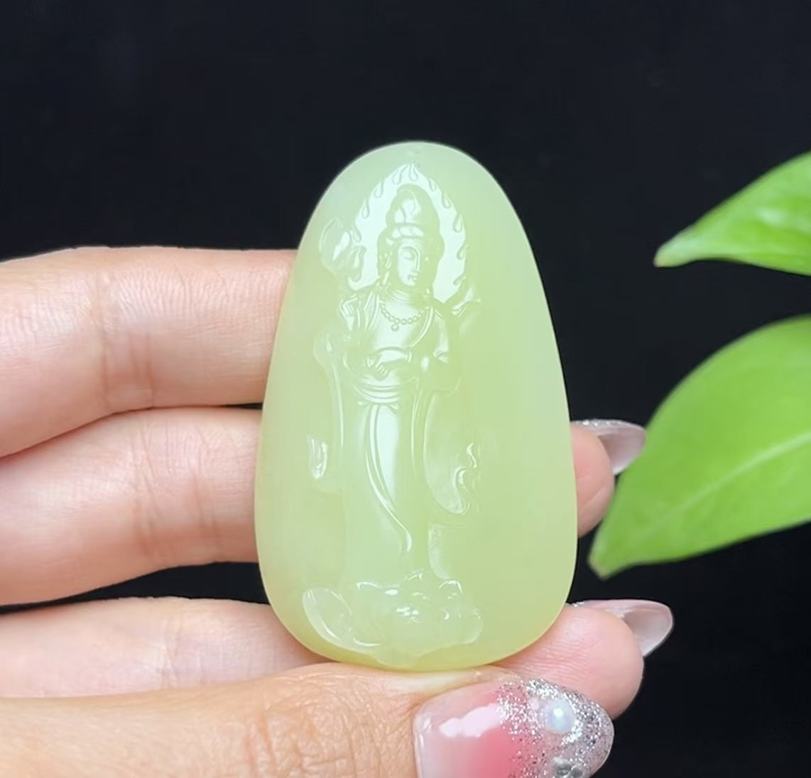 新疆和田玉若羌黄口料站观音