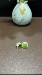 和田玉碧玉耳钉