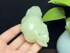 新疆和田玉若羌黄口子母貔貅携子上朝