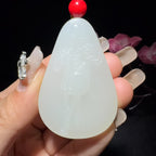 和田玉白玉马牌