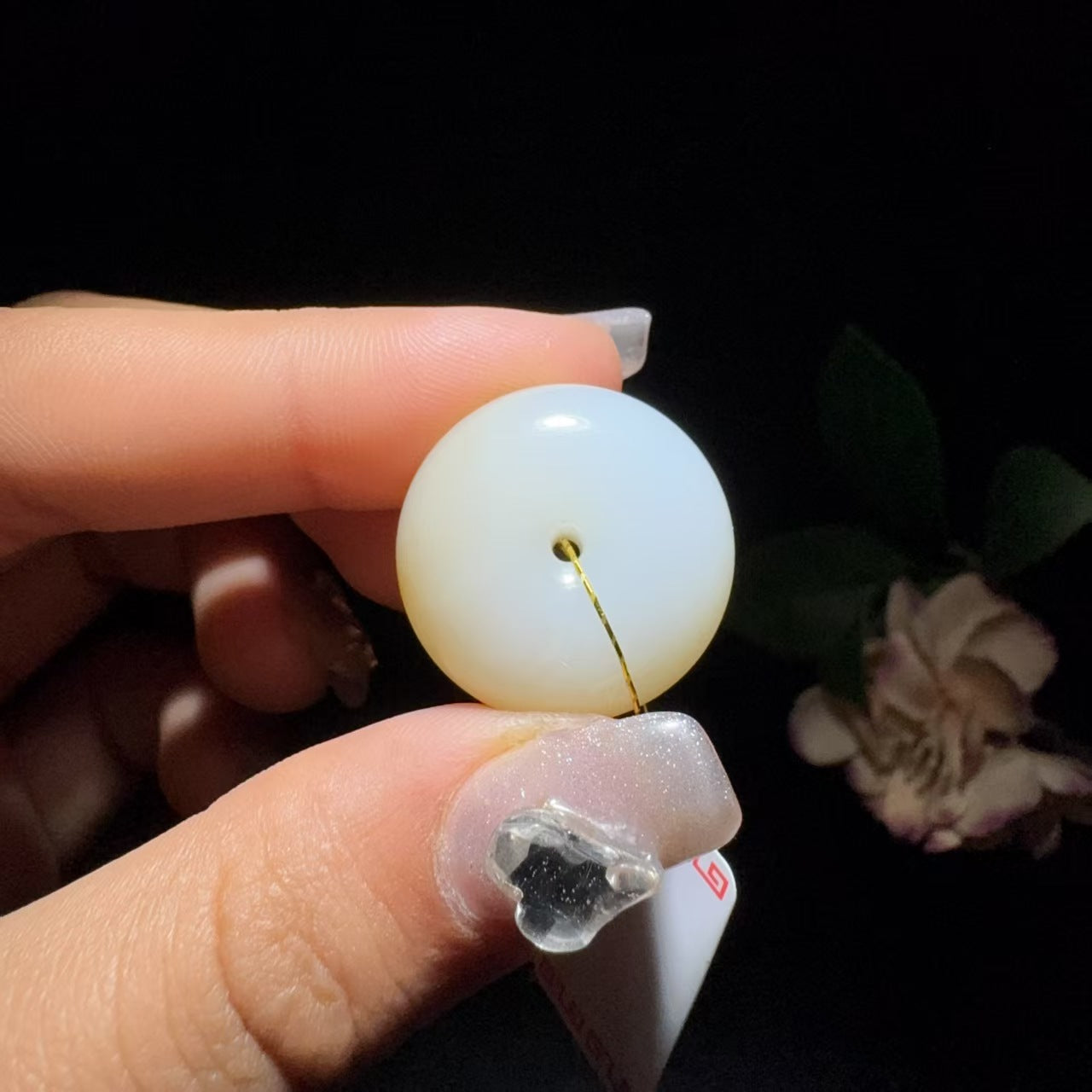 和田玉糖白平安扣