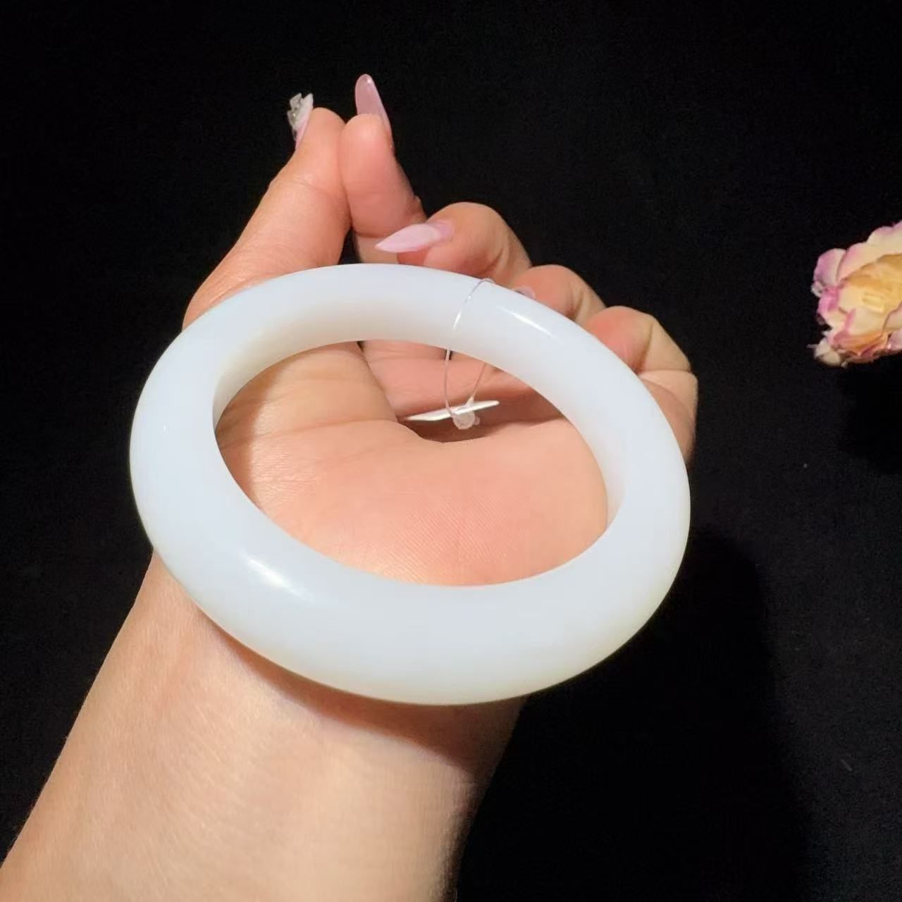 和田玉白玉手镯