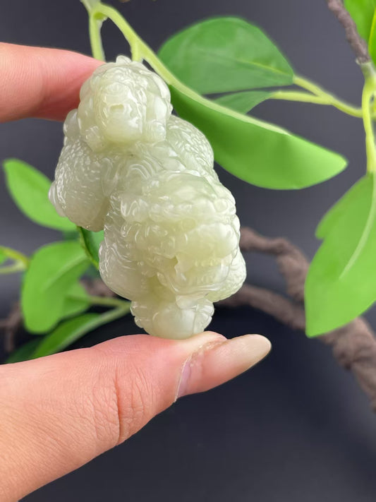 和田玉黄口貔貅