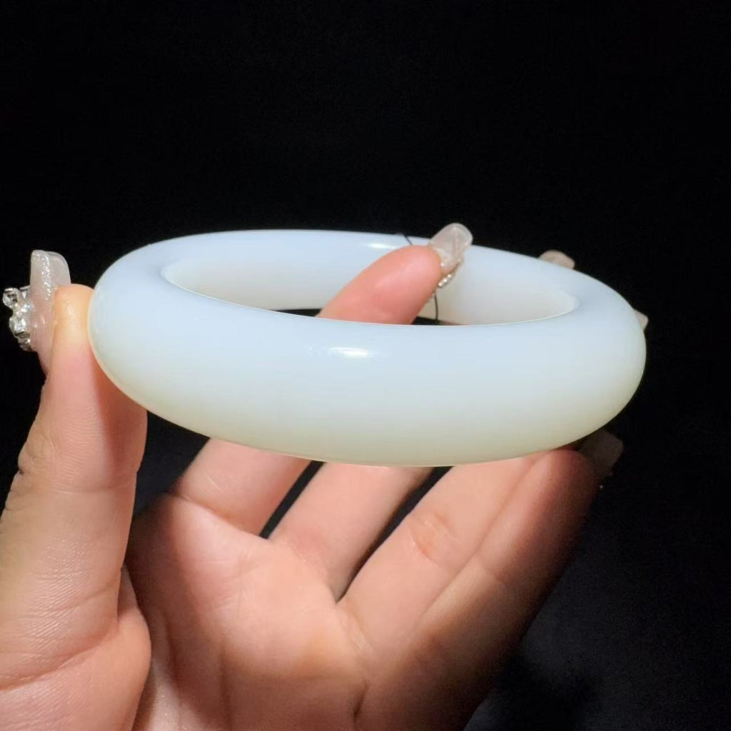 和田玉白玉手镯