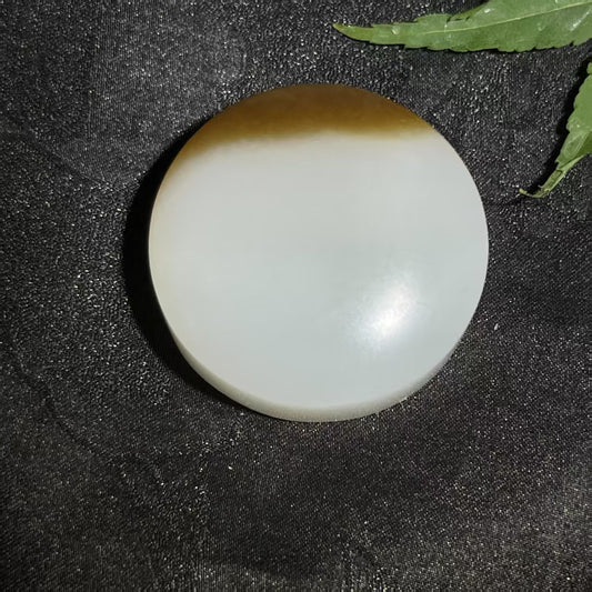 和田玉糖羊脂白玉圆牌