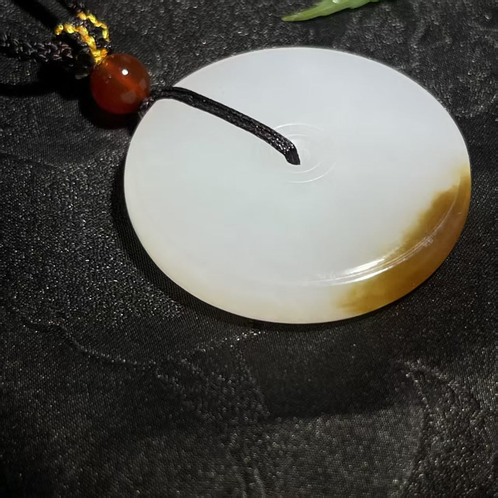 和田玉糖羊脂白玉平安扣