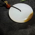 和田玉糖羊脂白玉平安扣
