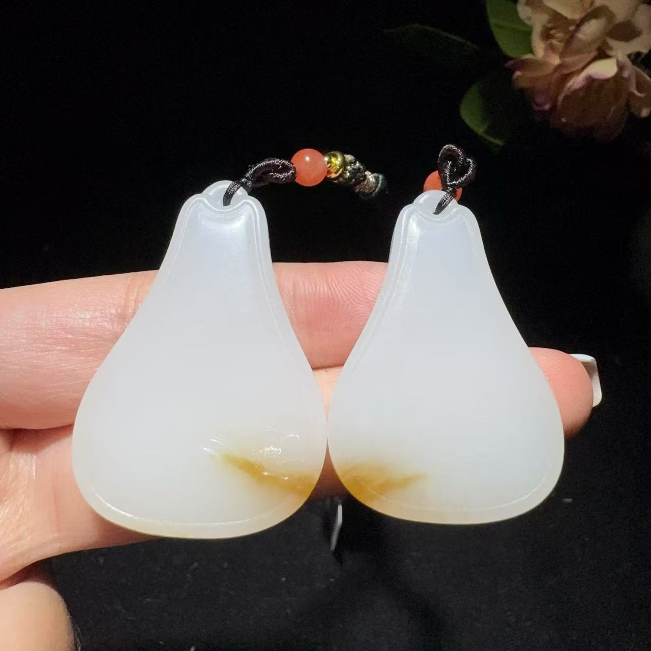 和田玉白玉平安无事牌