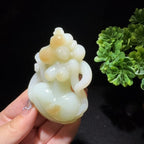 和田玉糖白玉手把件