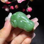 和田玉碧玉样样如意挂件