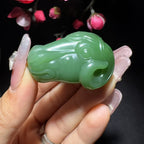 和田玉碧玉样样如意挂件