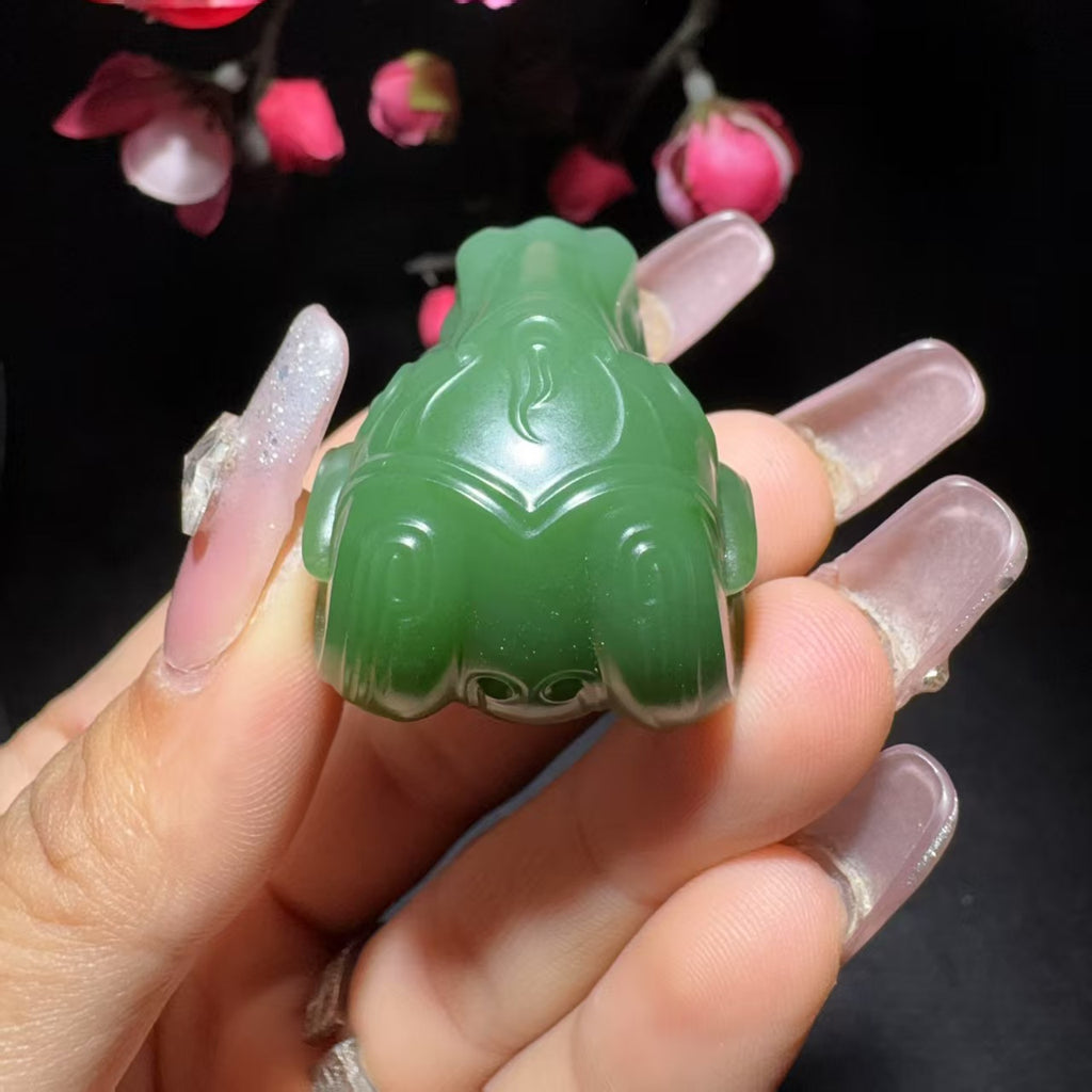 和田玉碧玉样样如意挂件