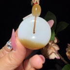 和田玉糖白平安扣