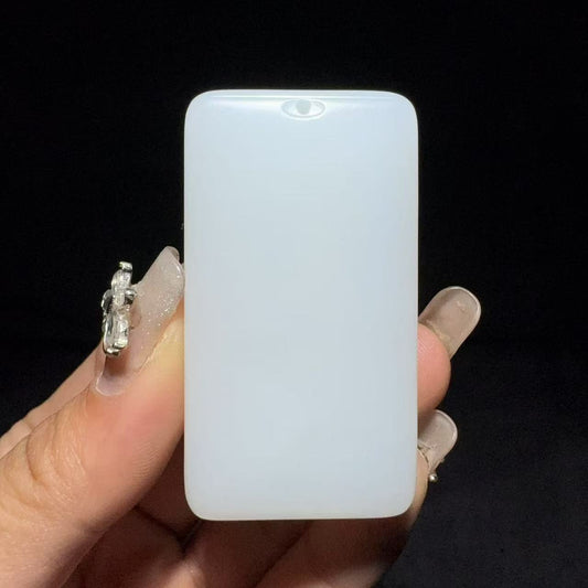和田玉白玉平安牌