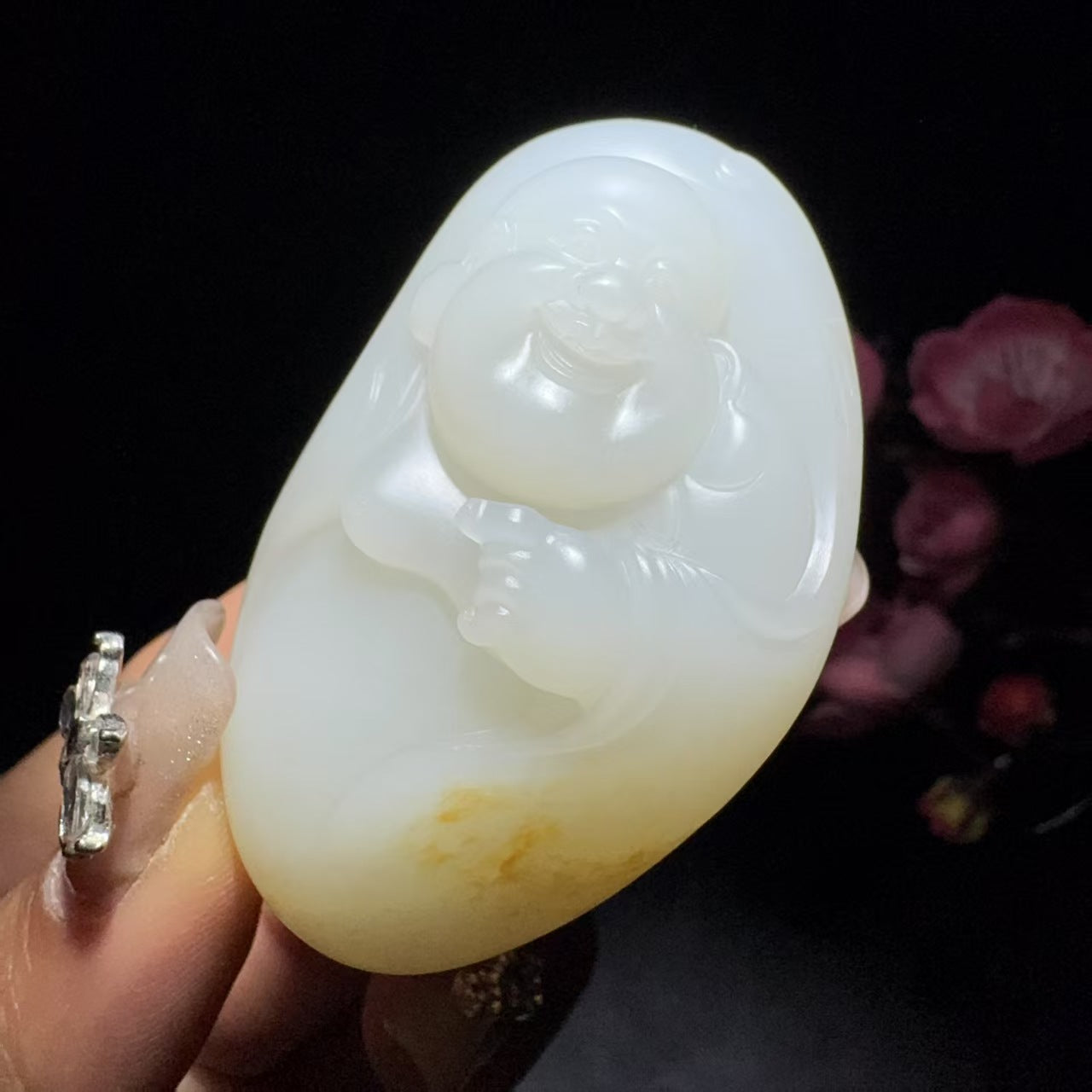 和田玉籽料大挂件佛公