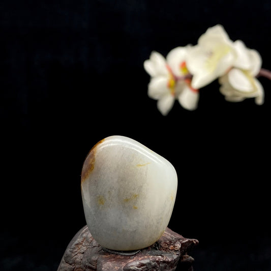 和田玉-聚黄皮青花籽料吊坠籽