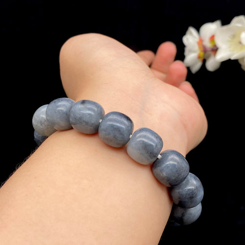 和田玉-青花籽料【老型珠手串】