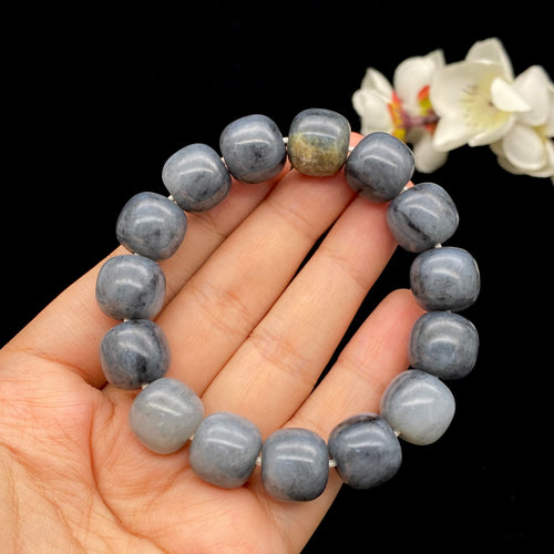 和田玉-青花籽料【老型珠手串】