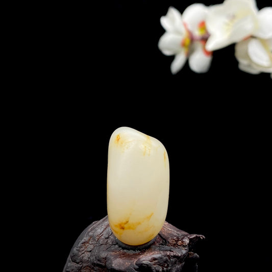 和田玉-洒金皮白肉籽料吊坠籽