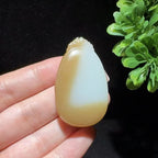 和田玉糖白水滴平安牌