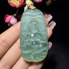 和田玉碧玉度母菩萨挂件