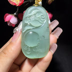 和田玉碧玉度母菩萨挂件