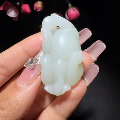 和田玉籽料挂件貔貅