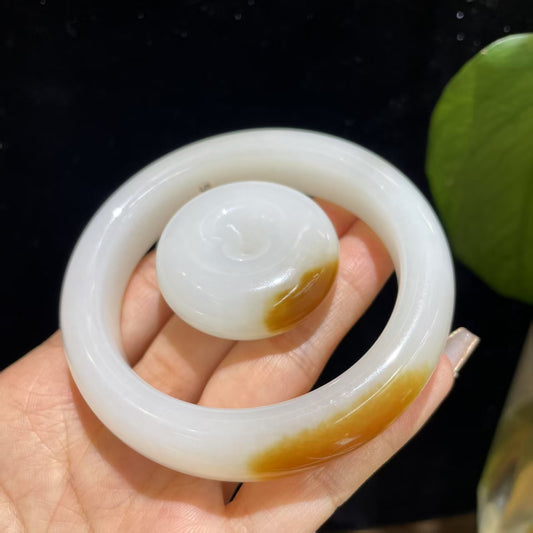 和田玉糖白玉手镯