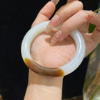 和田玉糖白玉手镯一套