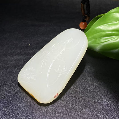 和田玉籽料观音挂件