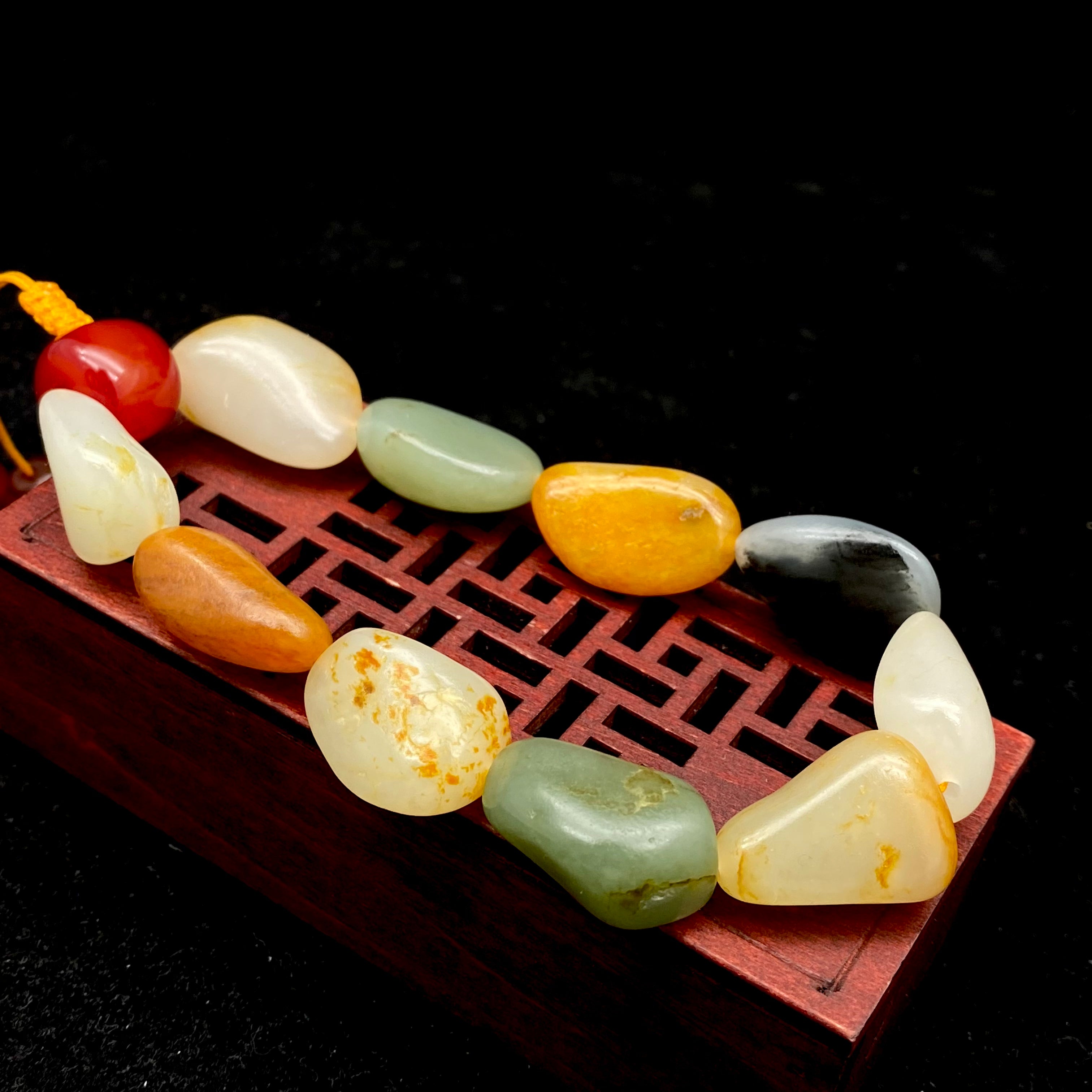 和田玉-天然【精品多宝手串】