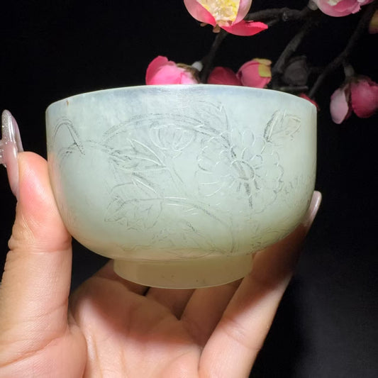 和田玉小碗摆件