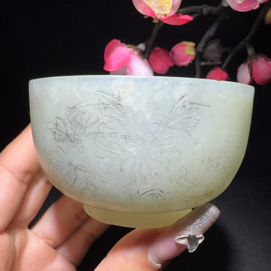 和田玉小碗摆件