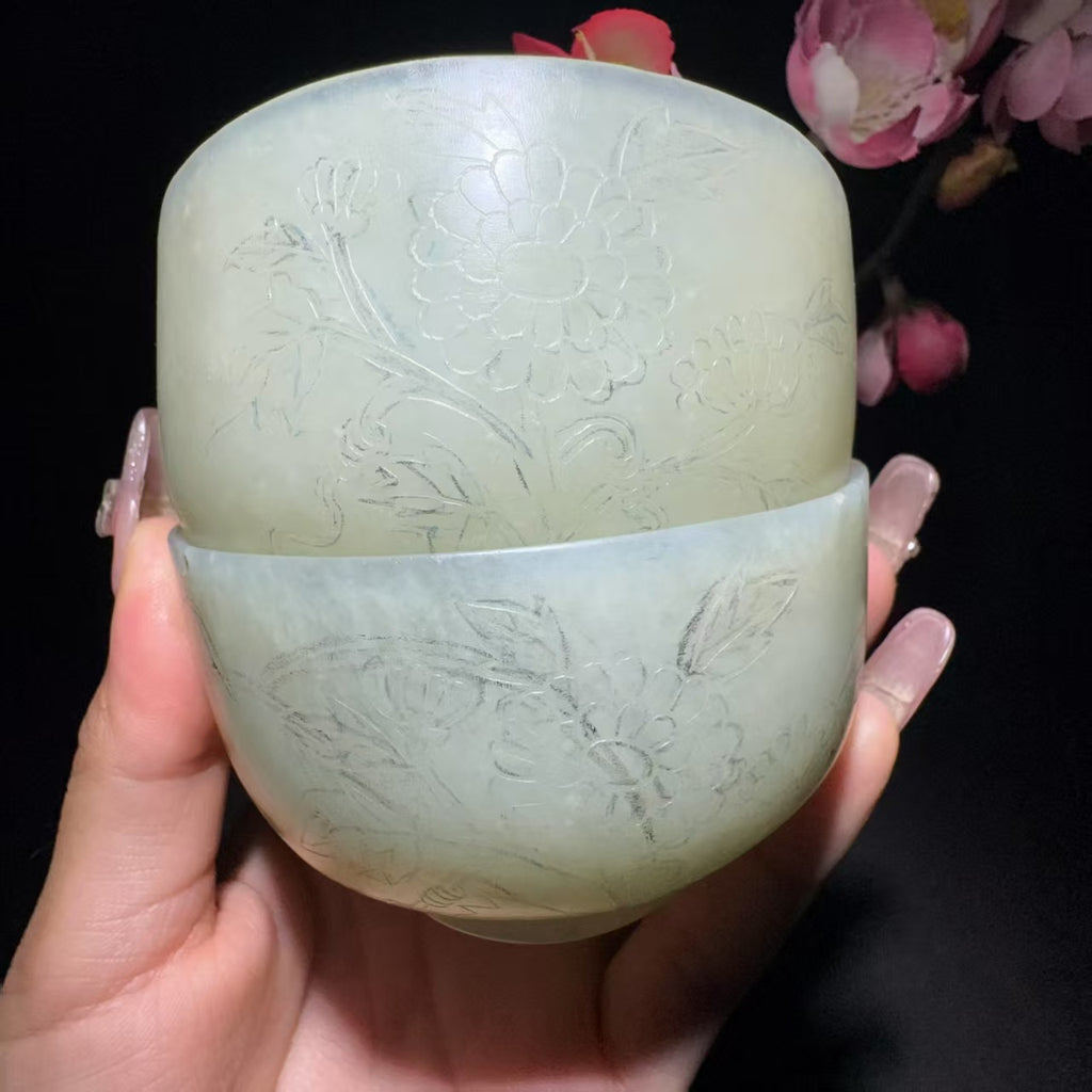 和田玉小碗摆件