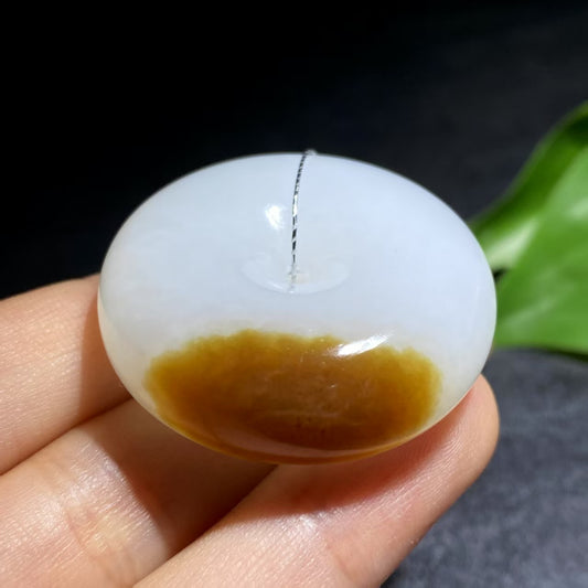和田玉糖白玉平安扣