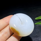 和田玉糖白玉平安扣