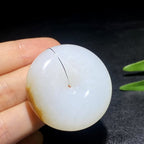 和田玉糖白玉平安扣
