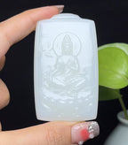 和田羊脂玉观音挂件