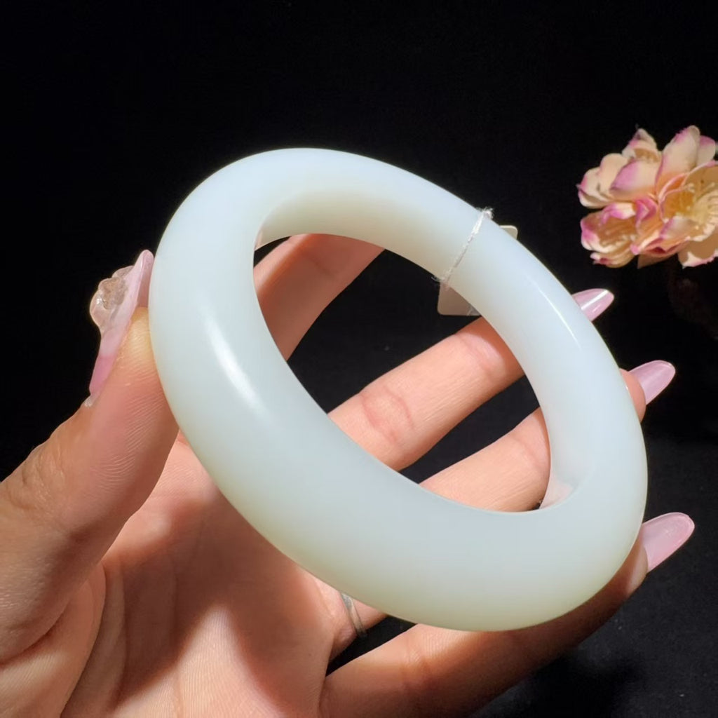 和田玉白玉手镯
