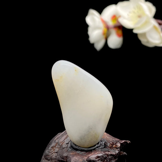 和田玉-青花带黄皮籽料吊坠籽
