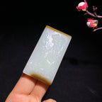 和田山料糖白玉上山虎挂件