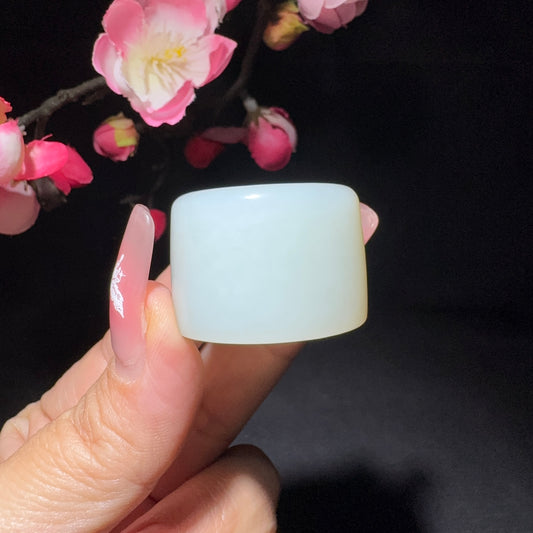 和田玉糖白玉扳指